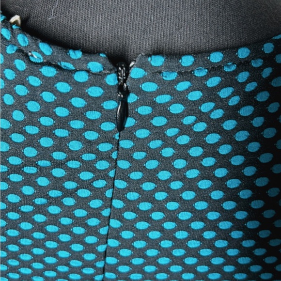 41 Hawthorn Blue and Black Patterned Midi Dress - Picture 5 of 7